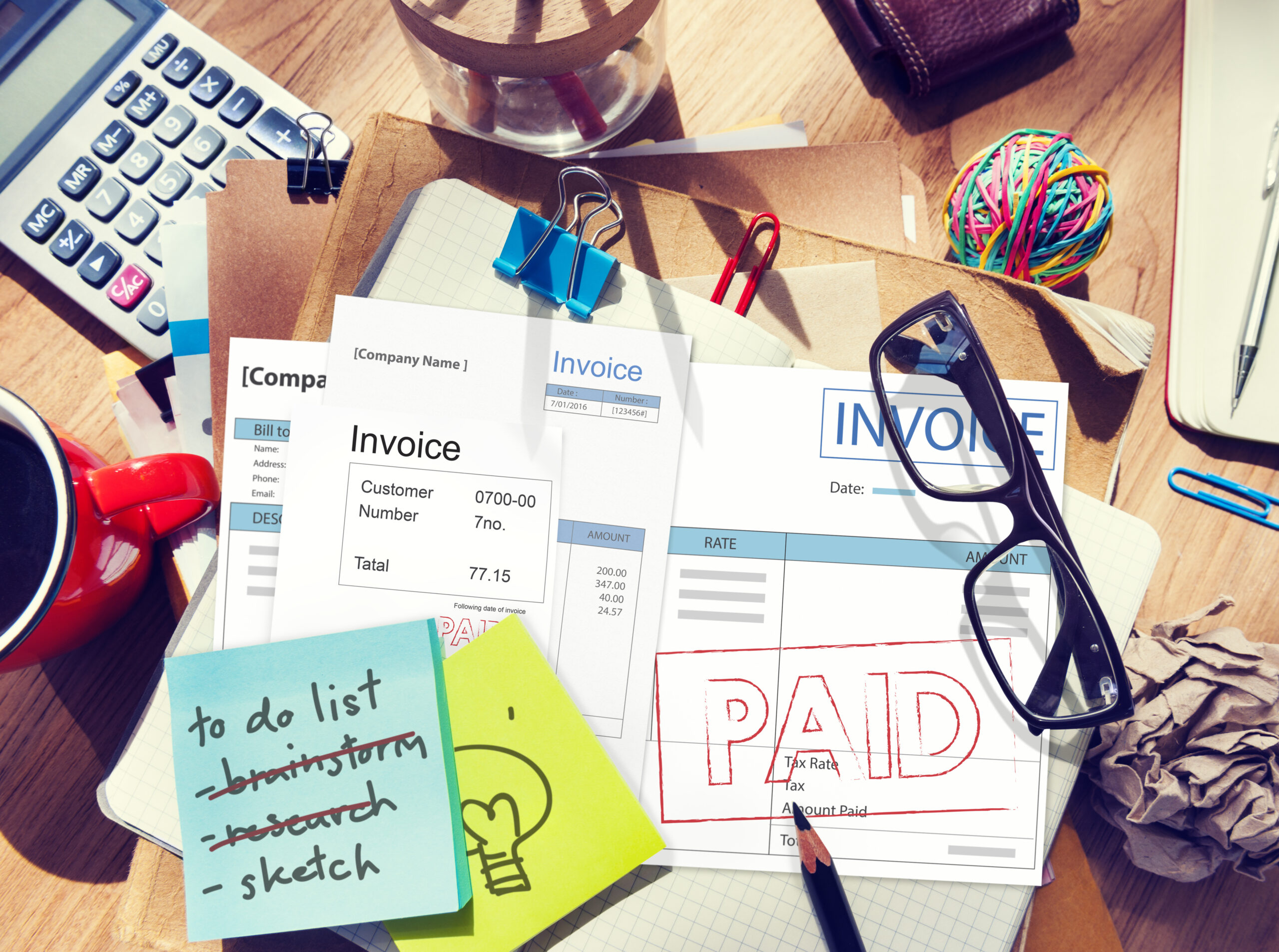 accountant finishing the Bookkeeping & Payroll Services of a trucking company